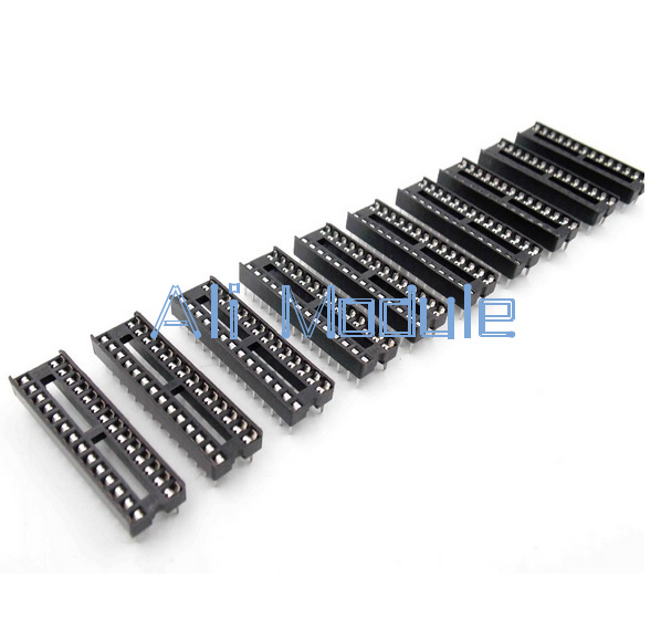20PCS 28-Pin 28P Narrow DIP IC Sockets Adaptor Solder Type Socket 2.54mm Pitch