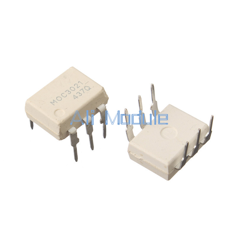 10Pcs Fairchild MOC3021 Random-Phase Optoisolators Triac Driver Output DIP-6