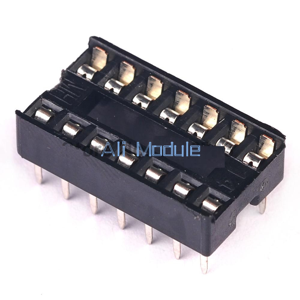 20PCS 14pin DIP IC Socket Adaptor Solder Type Socket Pitch Dual Wipe Contact