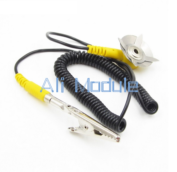 5PCS AntiStatic Coil Cable Anti Static ESD Mats Grounding Point Cord