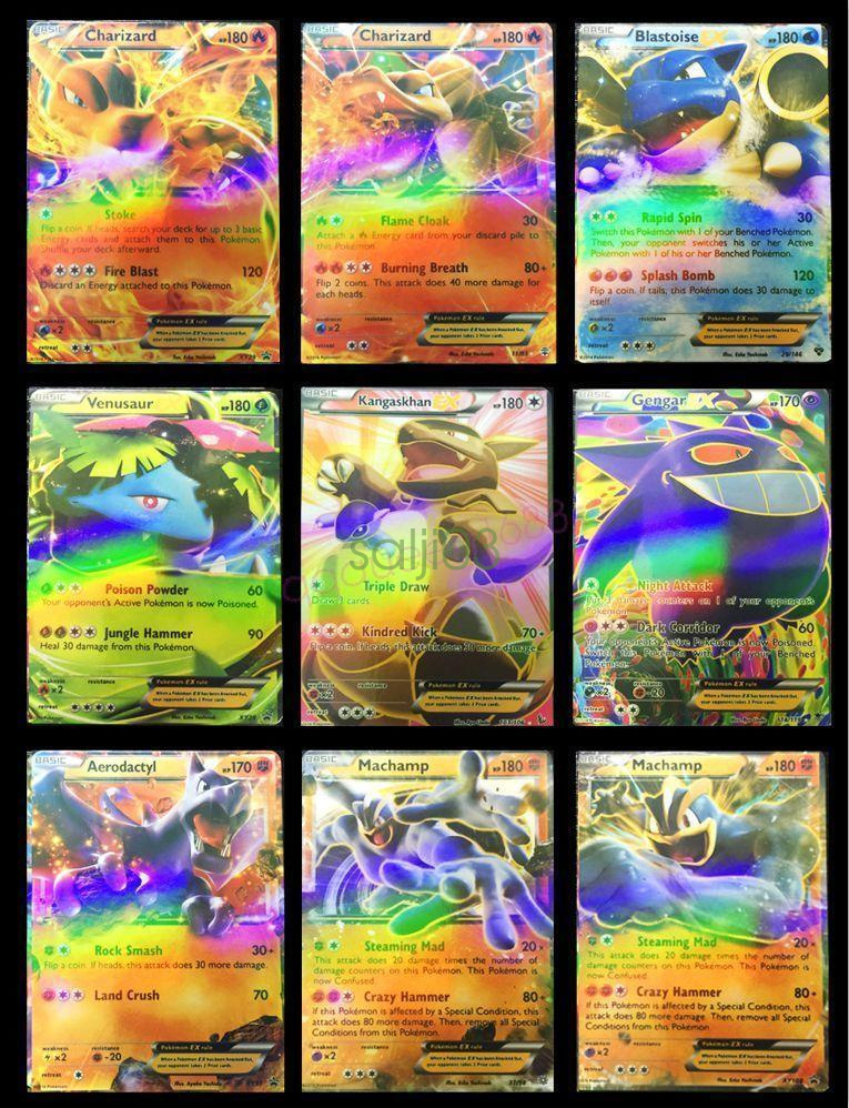 Newest Pokemon 100 CARD LOT RARE 20 MEGA FLASH Holo CARDS+80 EX CARDS