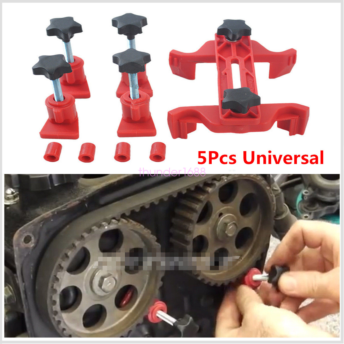 Universal Dual Cam Clamp Camshaft Timing Sprocket Gear Locking Tool Kit 5Pcs/Set eBay