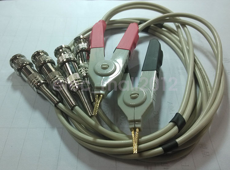 Kelvin Clip LCR Meter Test Leads Lead Alligator Clip With BNC Connector