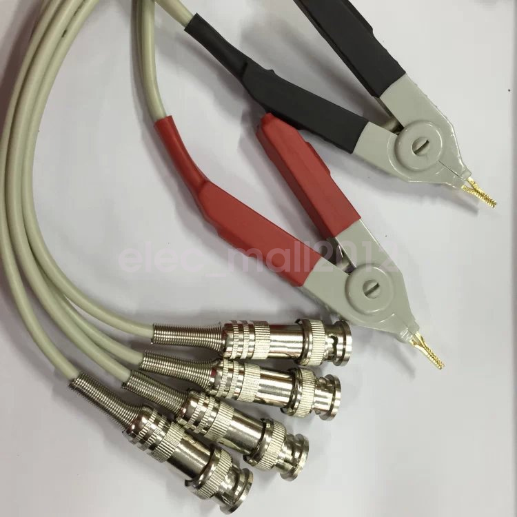 Kelvin Clip LCR Meter Test Leads Lead Alligator Clip With BNC Connector