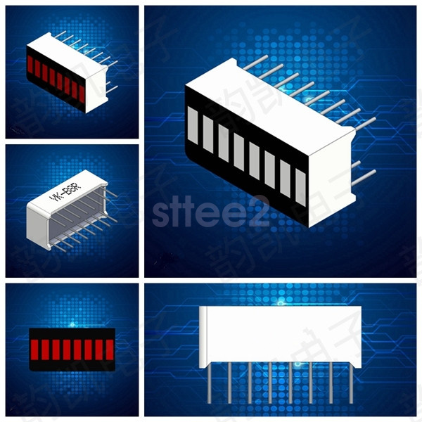 5pcs New 8-Segment Red Color Bar LED