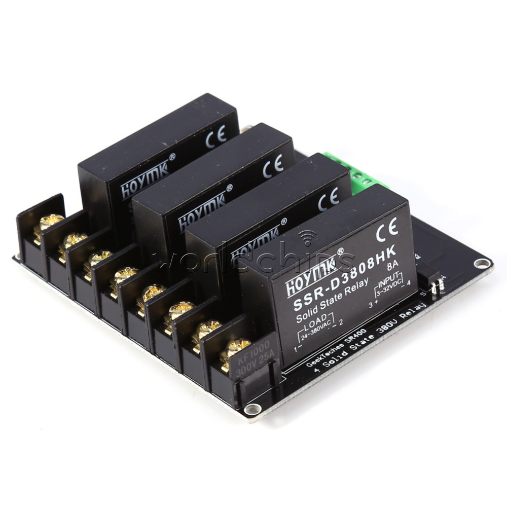 1/2/4 Channel 380V 8A Solid State Relay Board SSR Switch Controller ...