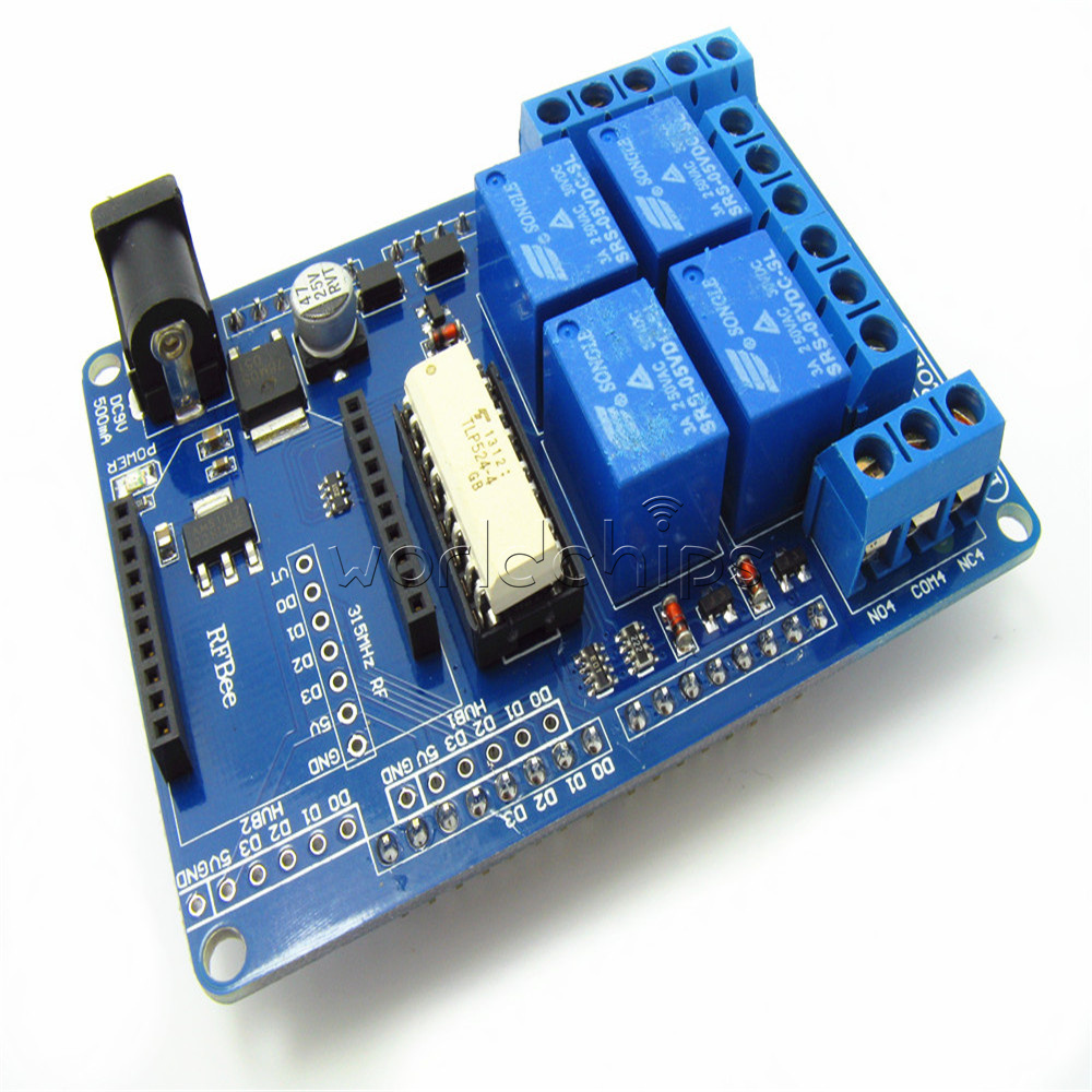 Dc v mechanical channel relays shield module for