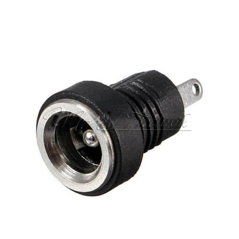 10PCS DC Power Supply Jack Socket Female Panel Mount-Connector 2.1mm 5.5 x E5W1