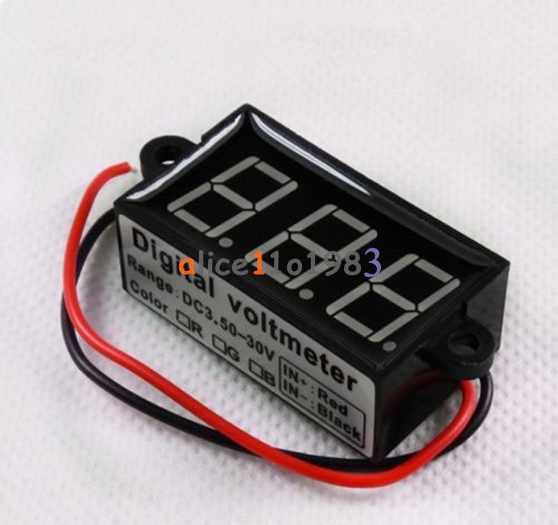 DC 3.5-30V 0.56/" Waterproof Digital RGB LED Voltmeter Volt Meter Panel Mount New