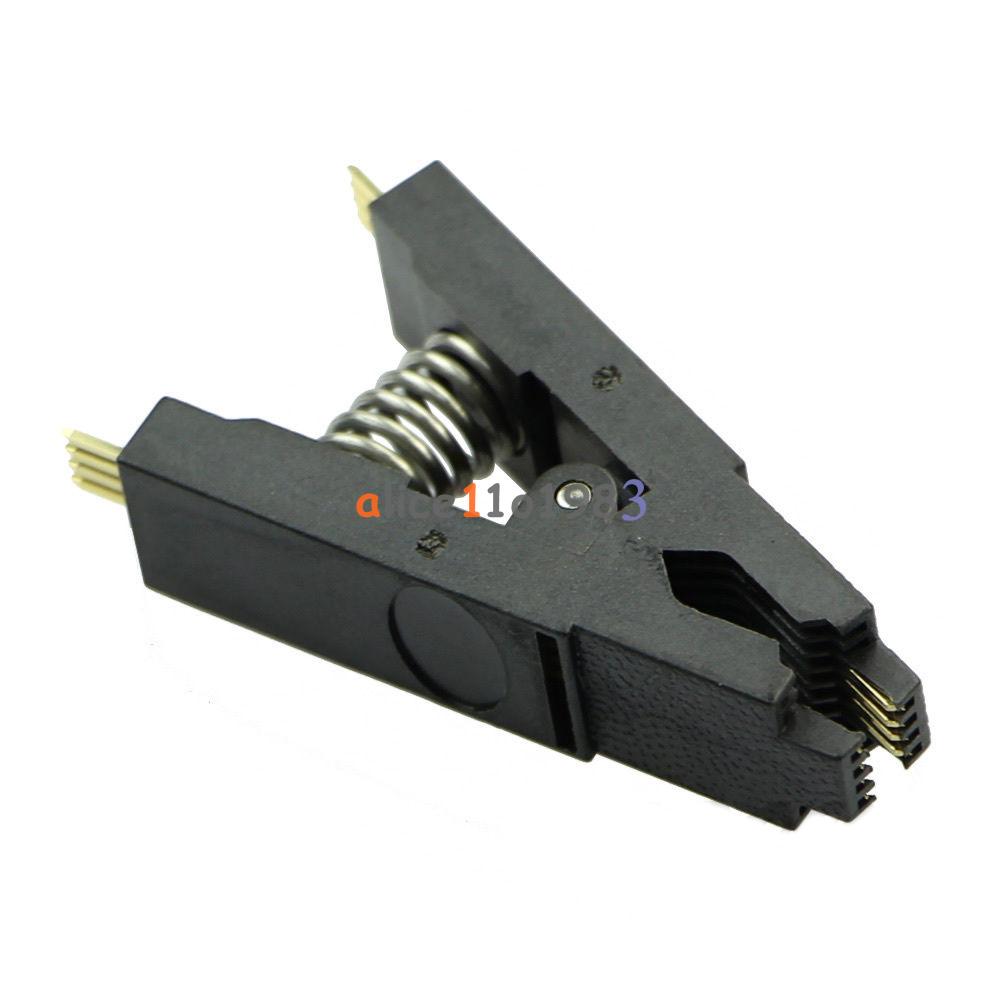 BIOS//24//25//93 Programmeur petite esquisse circuit intégré 8 Test Clips Socket adpter SOP8 Flash Chip nouveau I NC