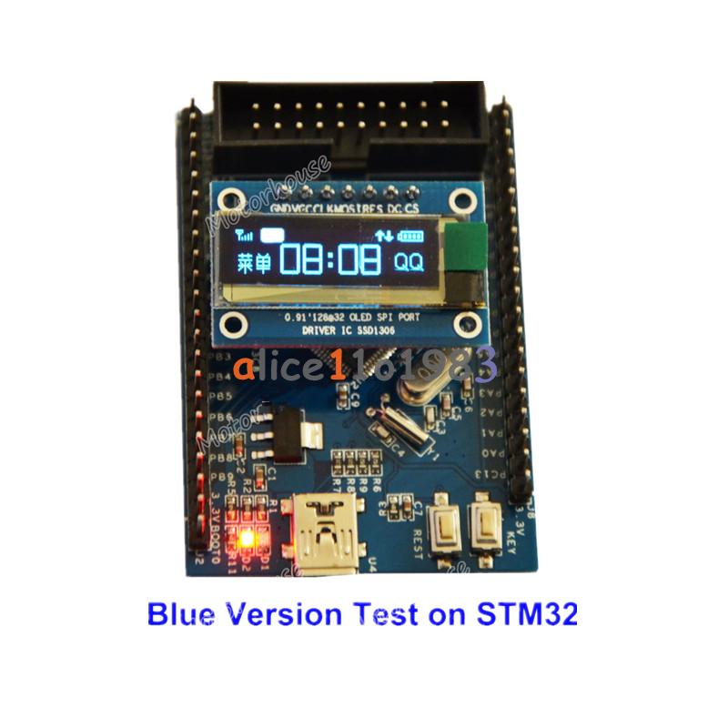 IIC I2C 0.91/" inch 128x32 White Blue OLED LCD Display Module For Arduino AVR PIC
