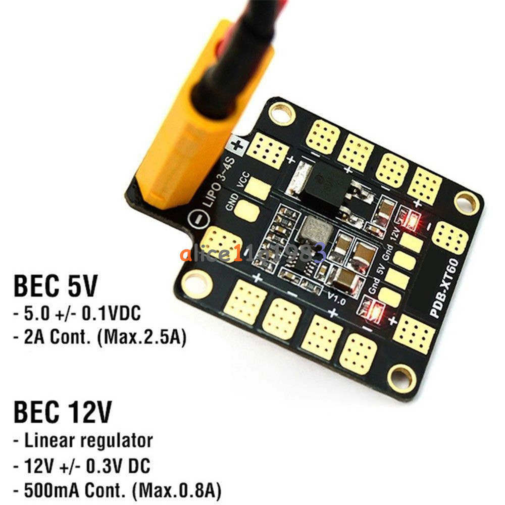 PDBXT60 Power Hub Distribution Board BEC 5V 12V for Racing 250 210