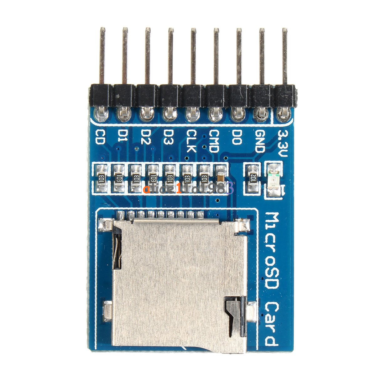 9 Pin Micro SD TF Card Reader Read & Write Module Storage Board Memory ...