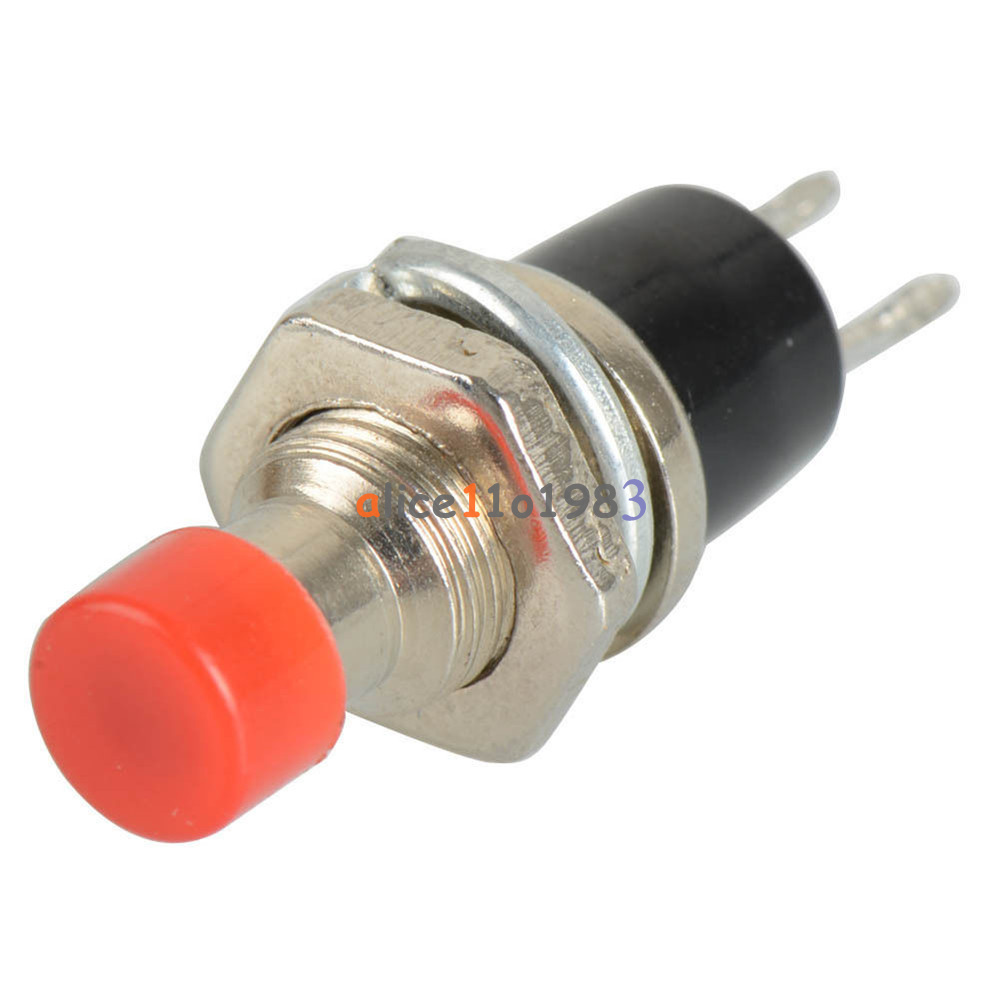 5/10PCS PBS-110 ON/OFF Push button Red Black Blue Mini Lockless ...