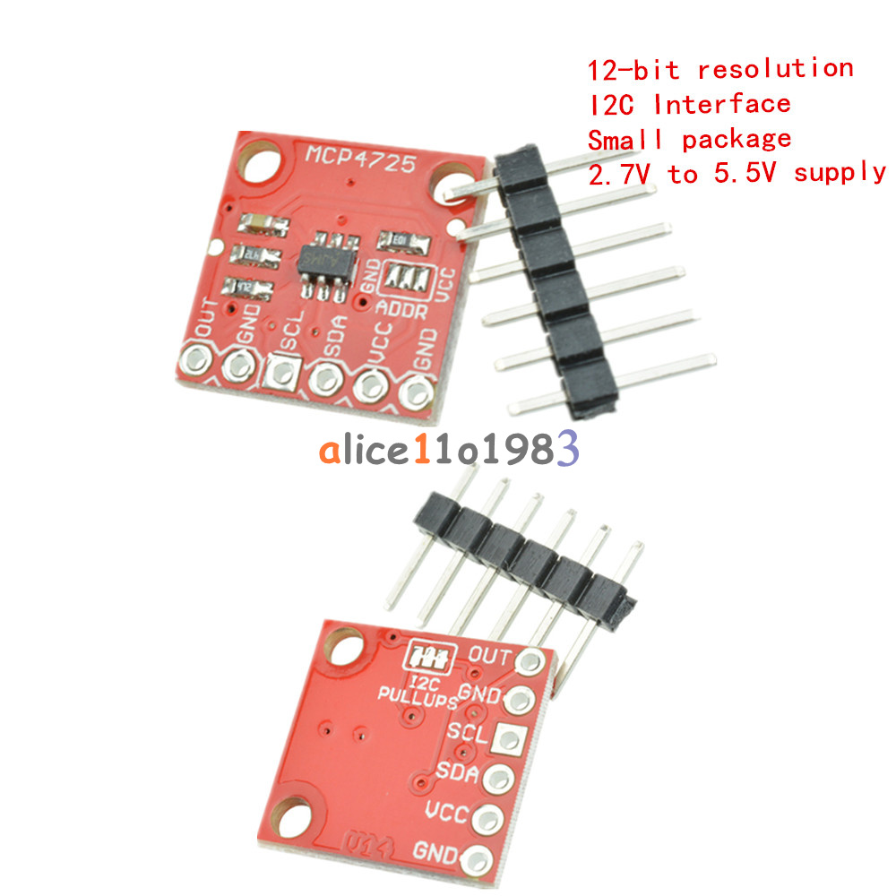 5PCS I2C DAC MCP4725 Breakout Development Board 12Bit Resolution