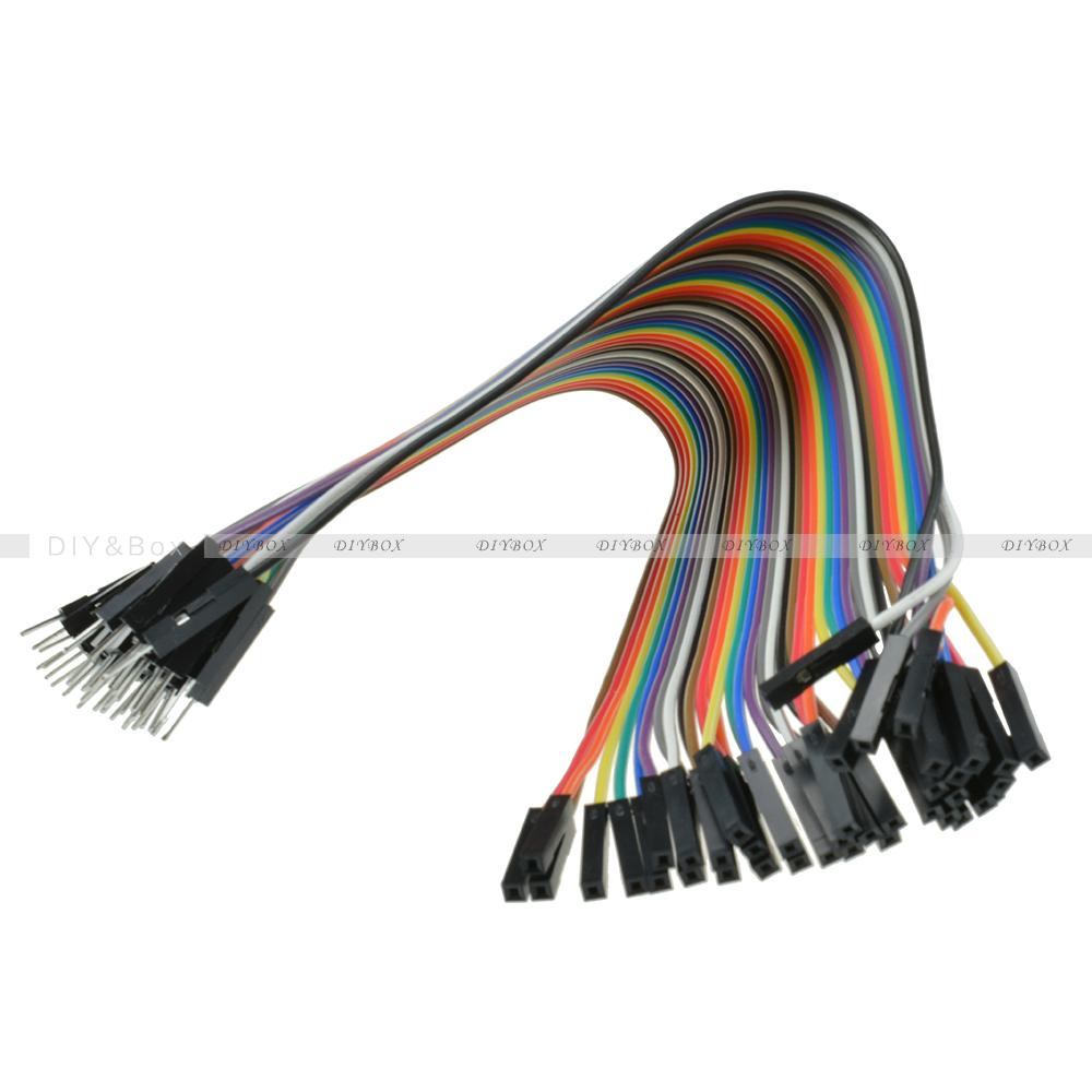 Each for 40pcs Dupont Wire Color Jumper Cable 20cm 2.54mm 1P1P Female