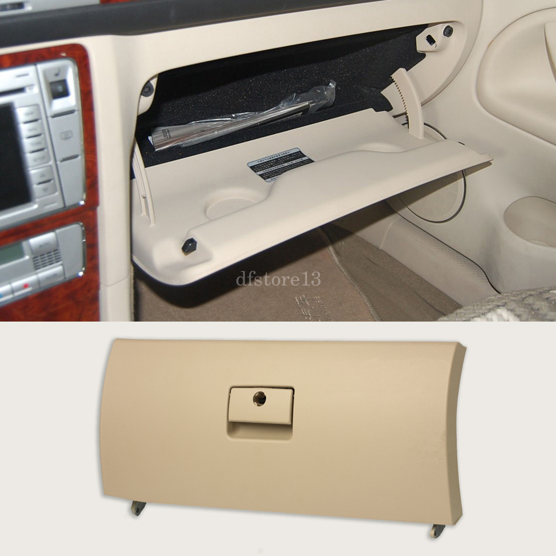 Door Lid Beige Glove Box Cover Replacement for VW GOLF JETTA A4 MK4