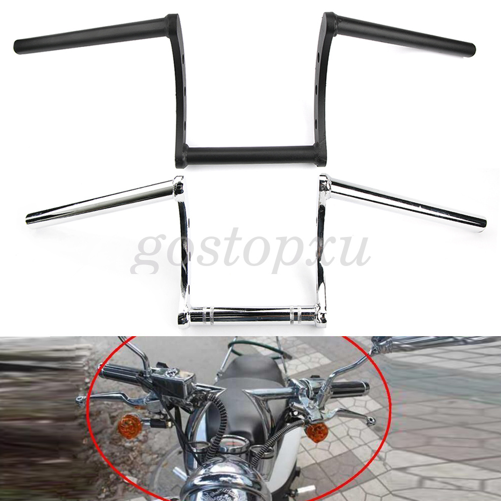 1'' & 7/8" Motorcycle Handlebars Z Bar Drag Bars For Harley Honda