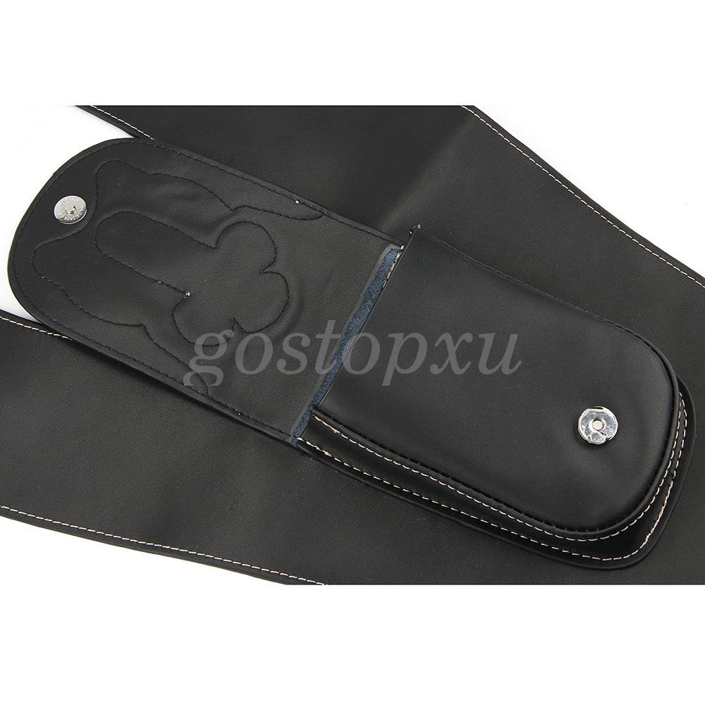 Black Leather Motorcycle Tank Fuel Gas Bag Cover Pouch Fr Honda Shadow