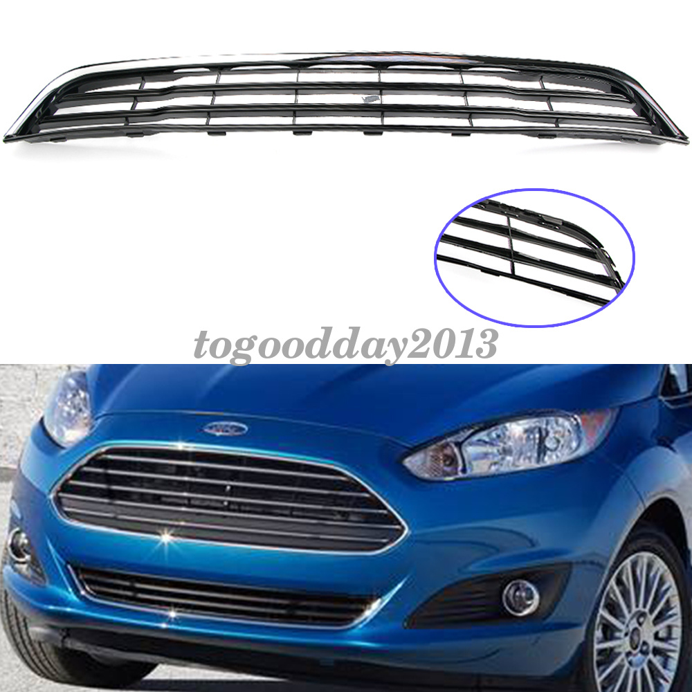 NEW FORD FIESTA 2013-2016 CHROME BLACK FRONT BUMPER LOWER CENTER GRILL GRILLE