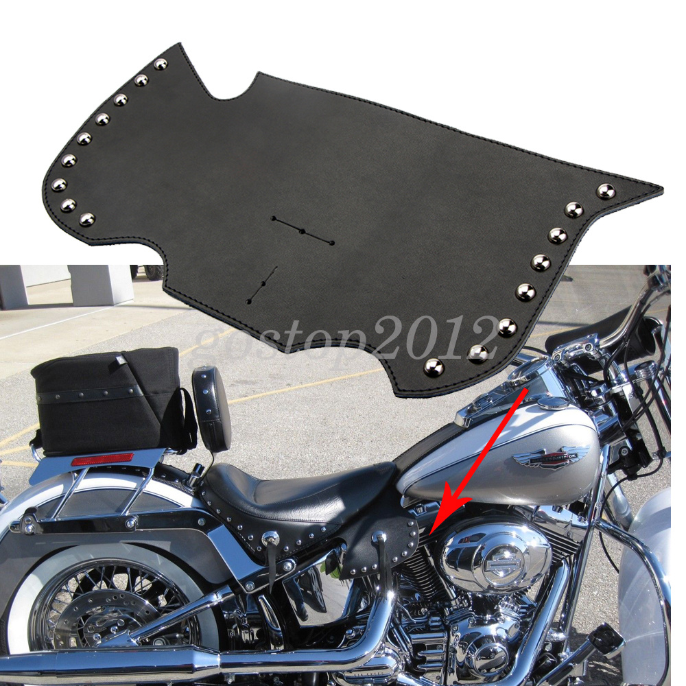 Motorcycle PU Leather Saddle Shield Heat Deflector For Harley Sportster