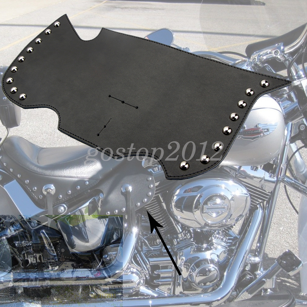 Motorcycle PU Leather Saddle Shield Heat Deflector For Harley Sportster