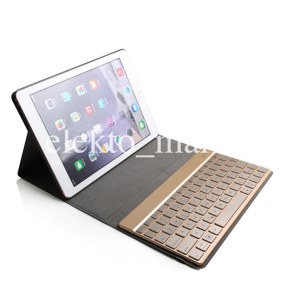 7 color Backlit Bluetooth Keyboard Case+Leather Stand Cover For Apple