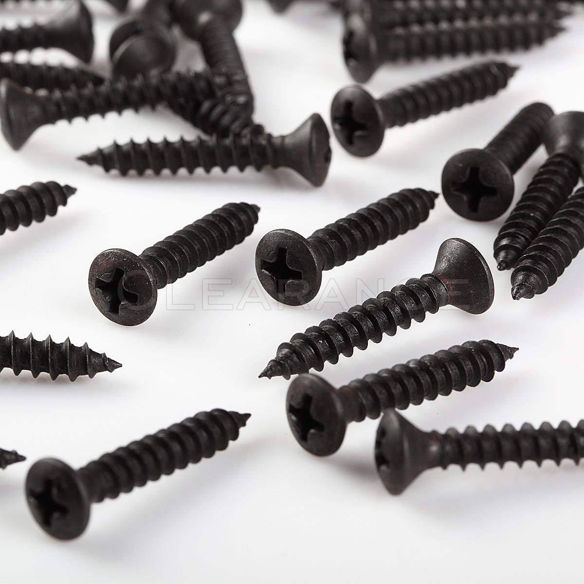Phillips Oval Head Black Oxide Sheet Metal Screws Stainless Steel 8 x