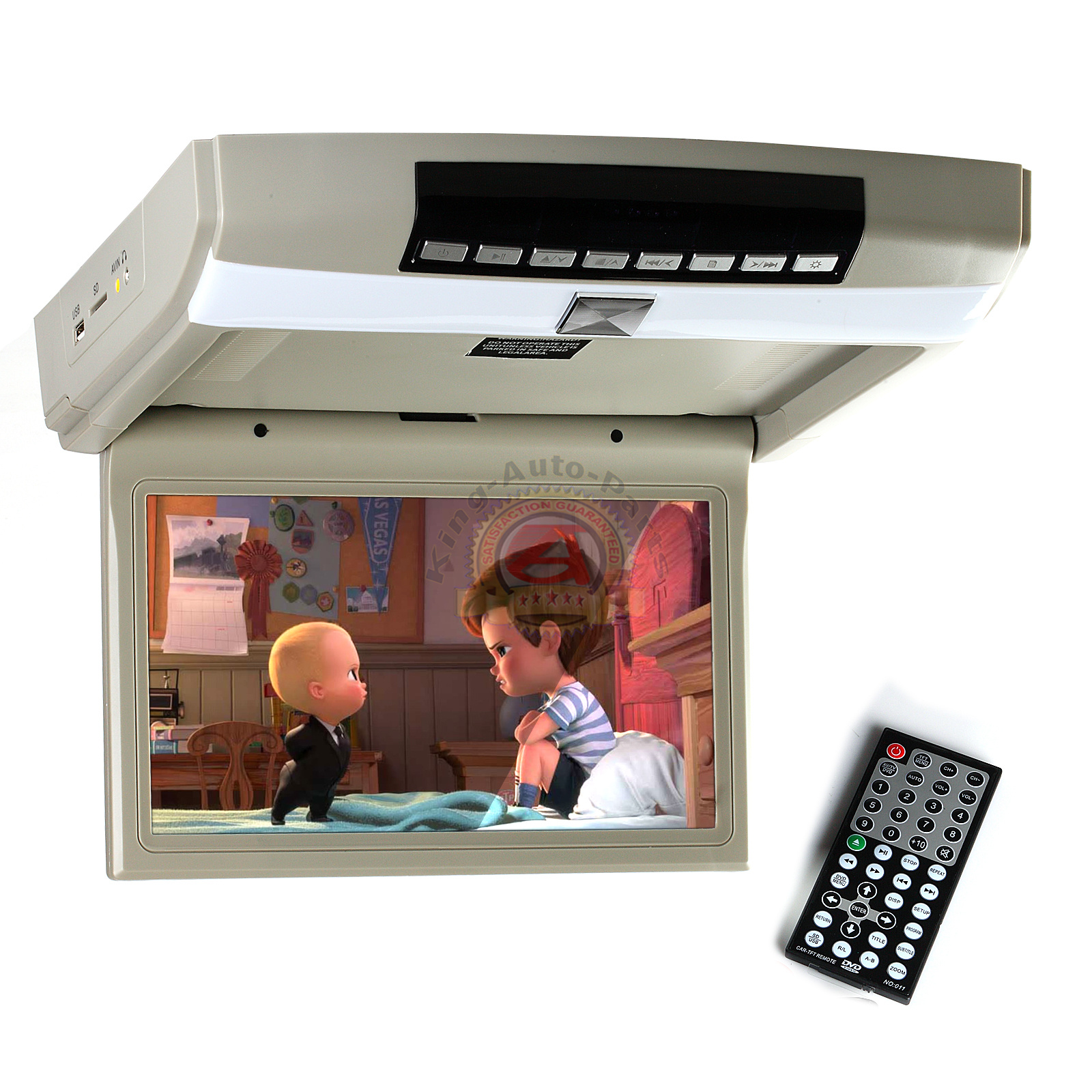 10.1 inch HD LED Overhead Monitor Flip Down Roof Mount Monitor W