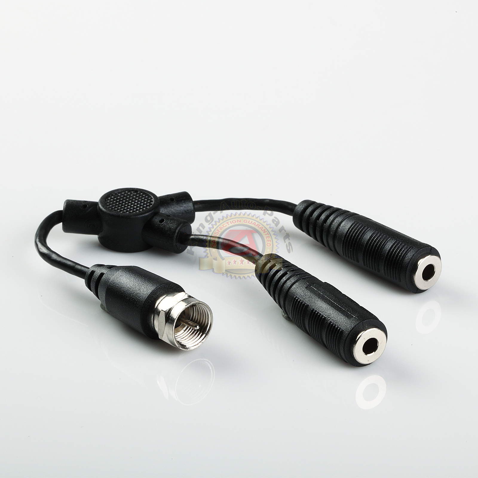 DUAL 3.5mm Mono Diversity Female Jack to Coaxial Male Cable Audio