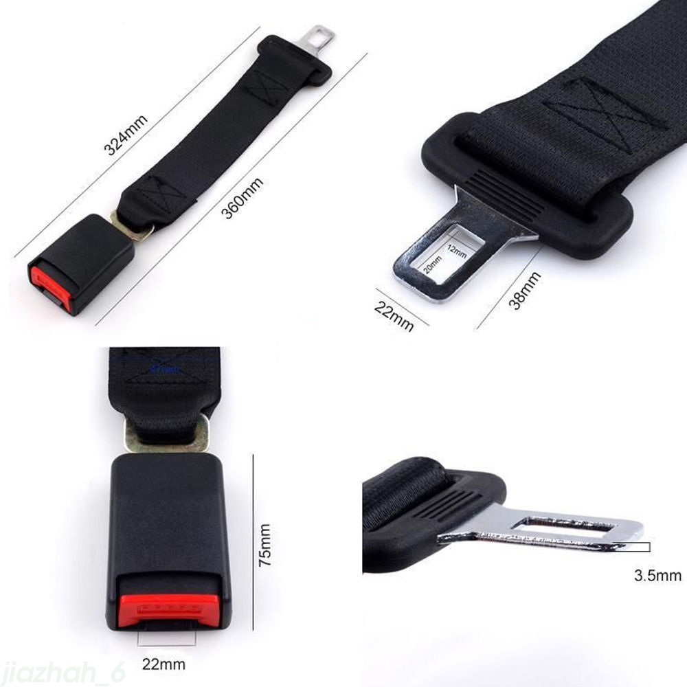 2Pcs Universal 14" Car Seat Belt Safety Belt Clip Extender Extension 7/