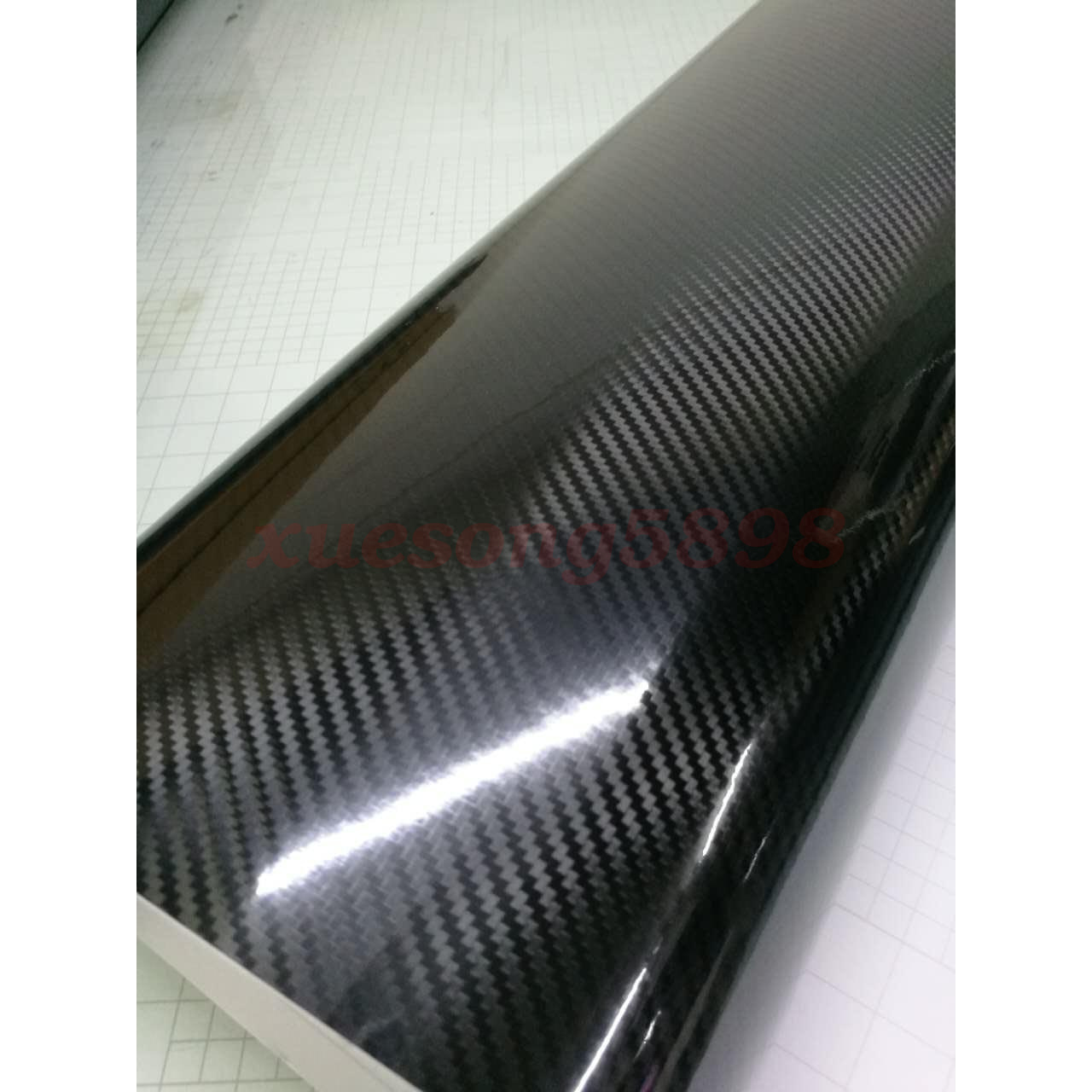 6D Shiny Gloss Glossy Carbon Fiber Film Wrap Vinyl Decal Car Auto Sticker New eBay