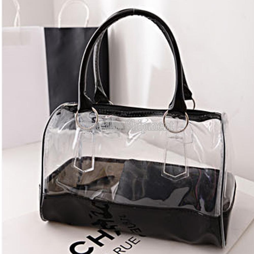 Luxury Transparent Handbag Bag Clear Jelly Purse Women Clutch Plastic Tote Sweet | eBay