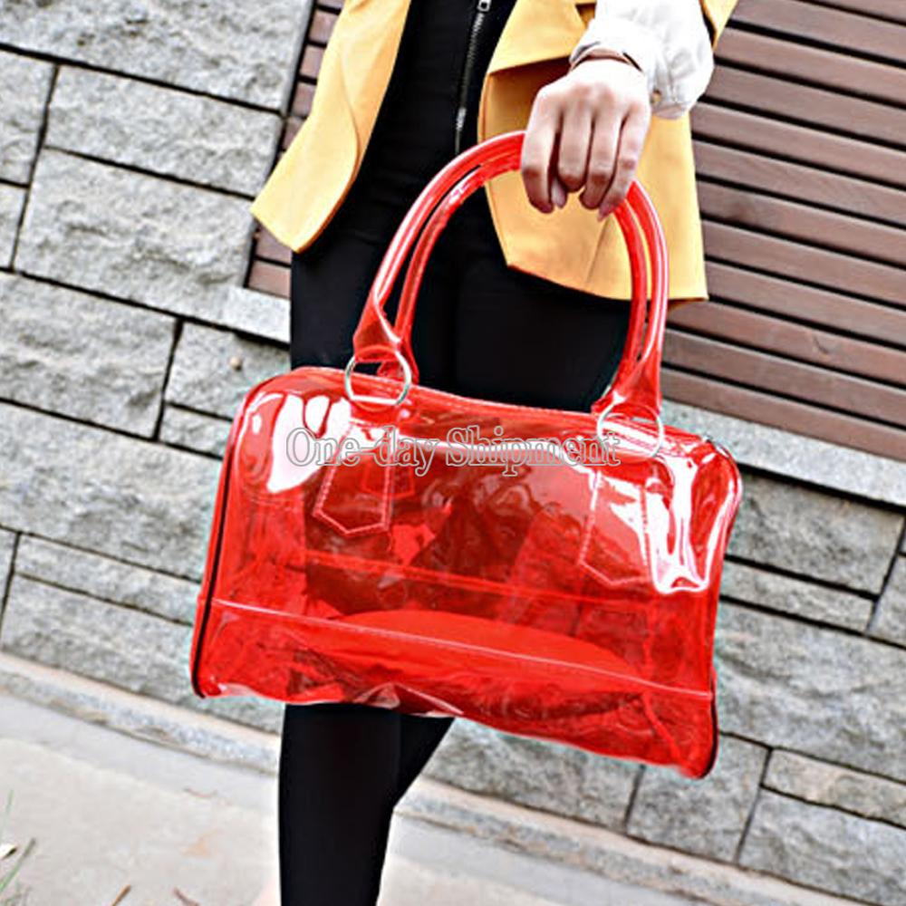 Luxury Transparent Handbag Bag Clear Jelly Purse Women Clutch Plastic Tote Sweet | eBay