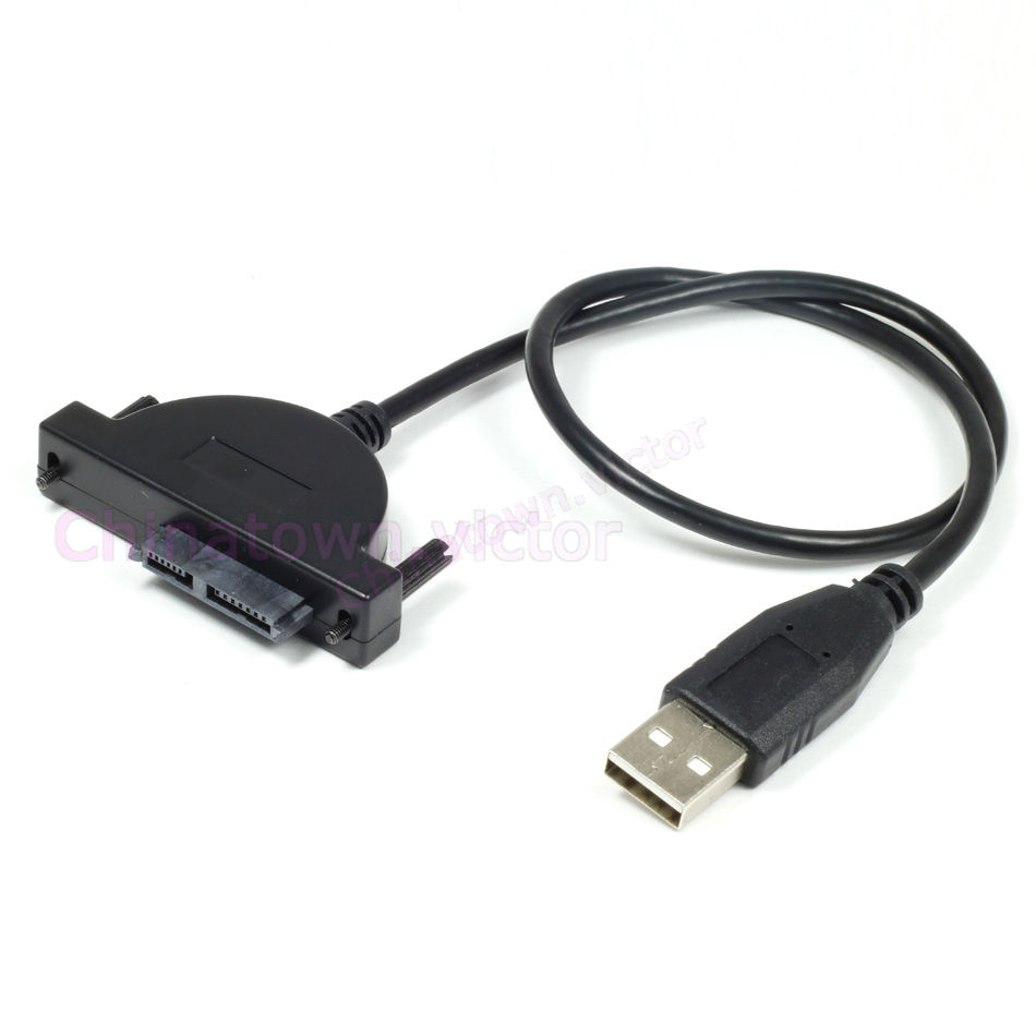 Slim SATA to USB Adapter Converter Cable For Laptop CD DVD Optical