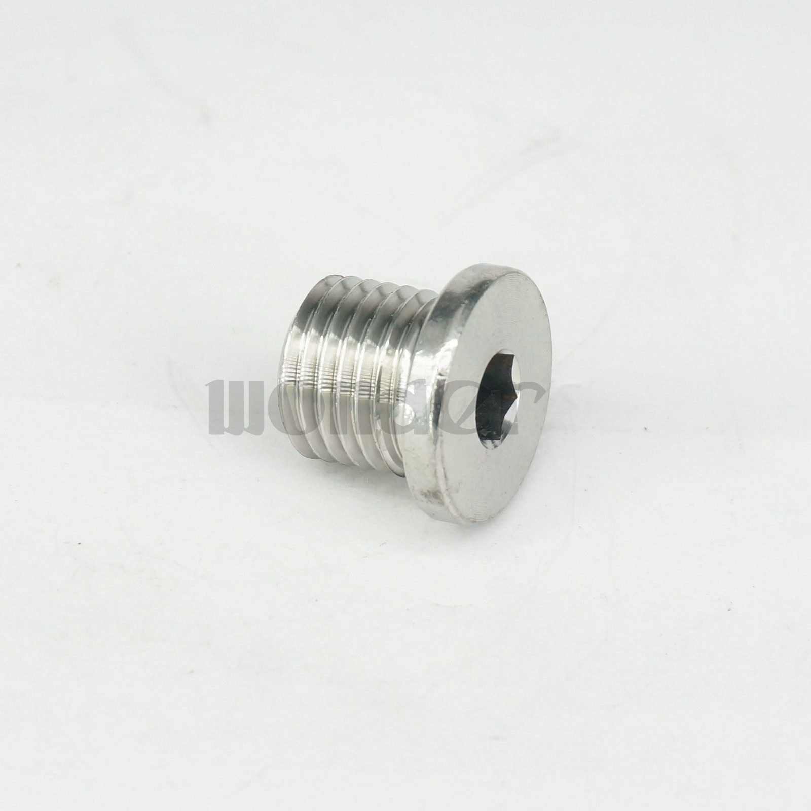 M14x1.5mm Male SS304 Countersunk End Plug With Flange Internal Hex Head