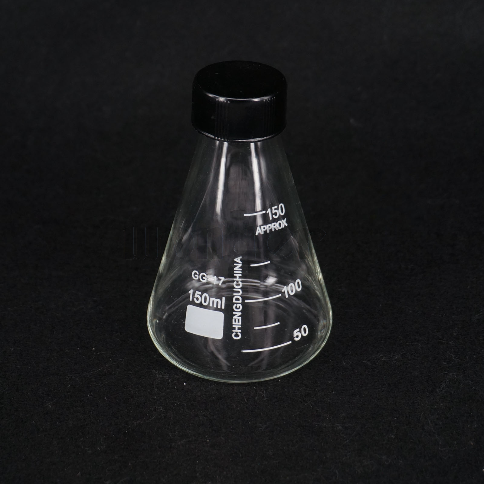 Glass 150ml Conical Erlenmeyer Narrow Mouth Screw Cap Flask Lab
