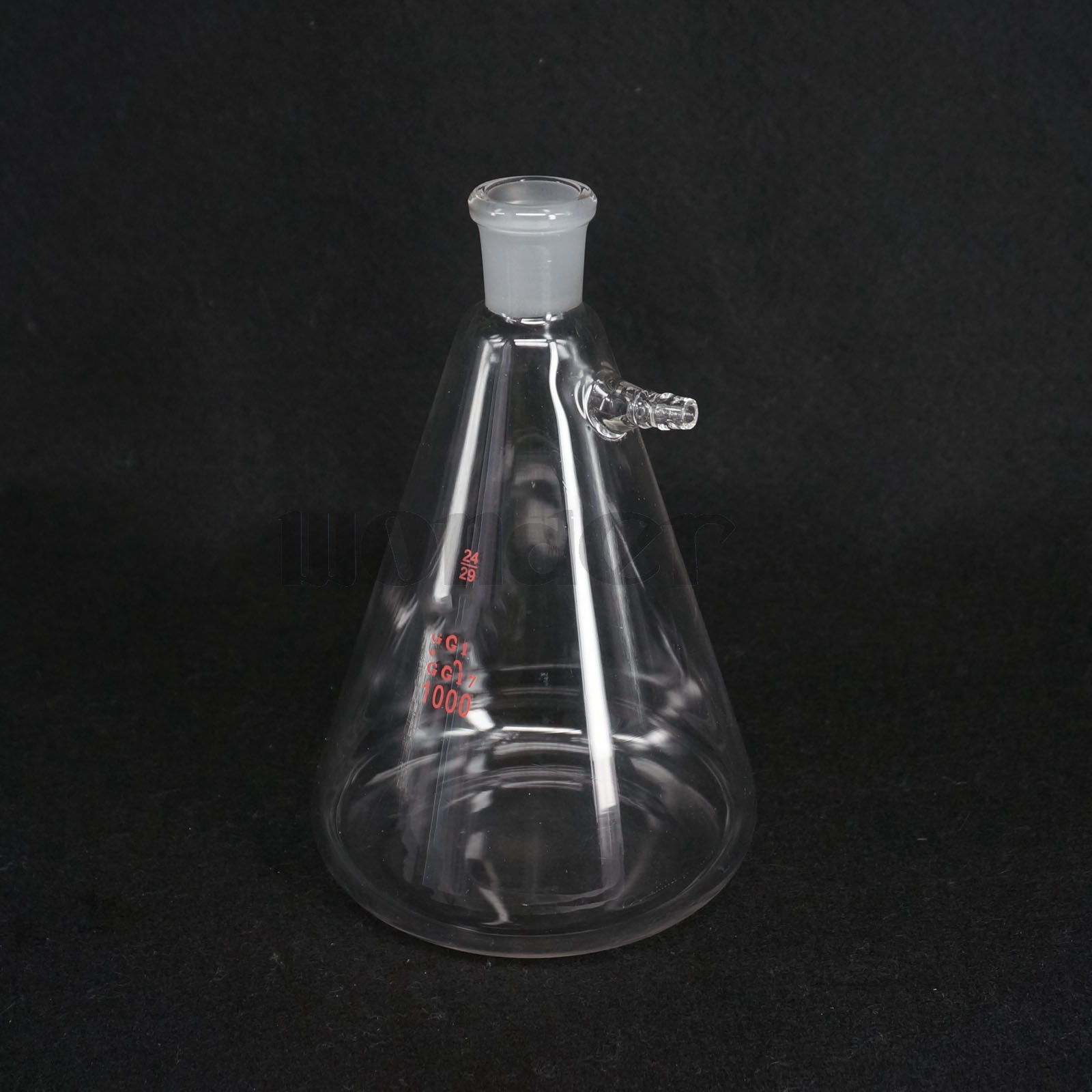 1000ml 24/29 Ground Joint Conical Filter Flask with Side Arm Lab