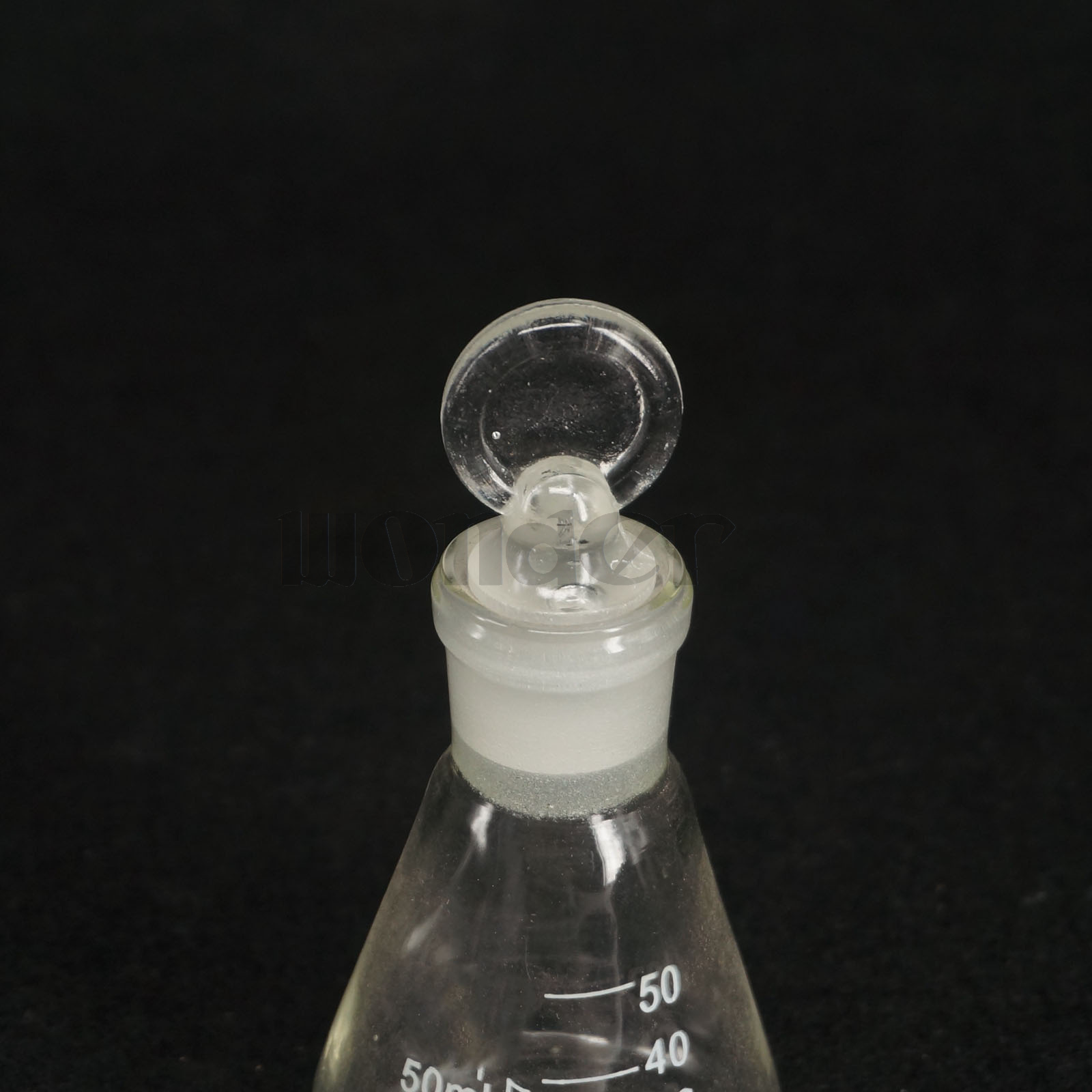 50ml Lab Borosilicate Glass Erlenmeyer Conical Flask with Groundin