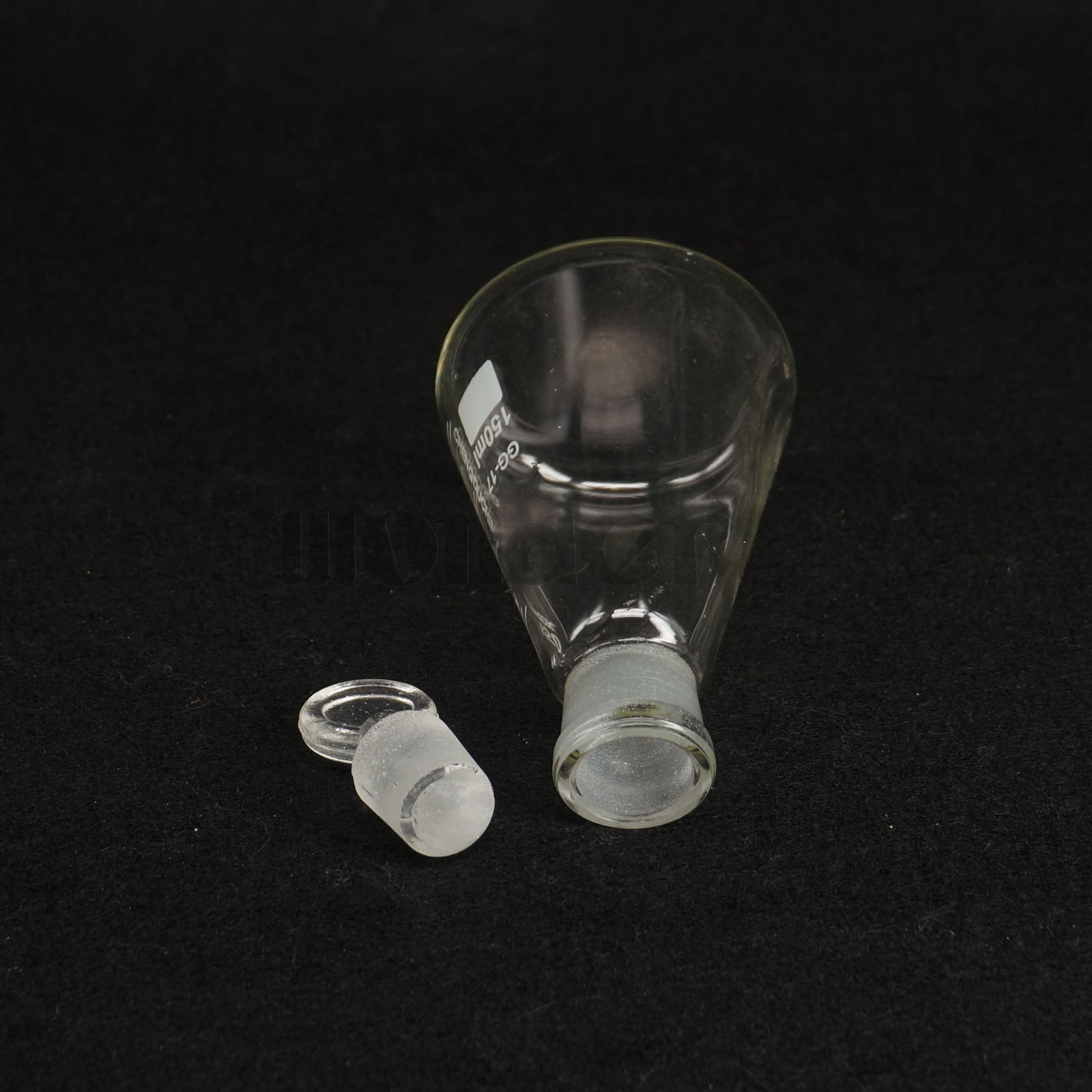 150ml Lab Borosilicate Glass Erlenmeyer Conical Flask with Groundin Stopper eBay