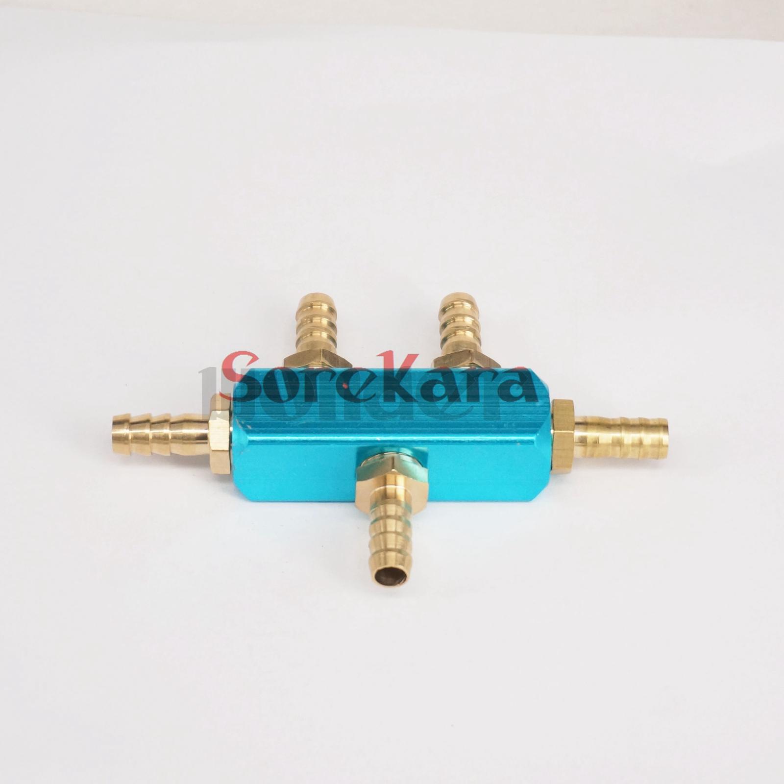 O//D 8mm Barbed Pneumatic 8 Way Quick Coupler Socket Manifold Block