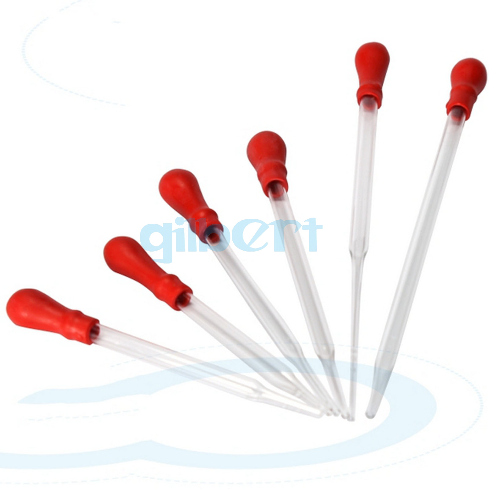 Lot5 1015cm Durable Glass Transfer Pipette Dropper With Rubber Bulb
