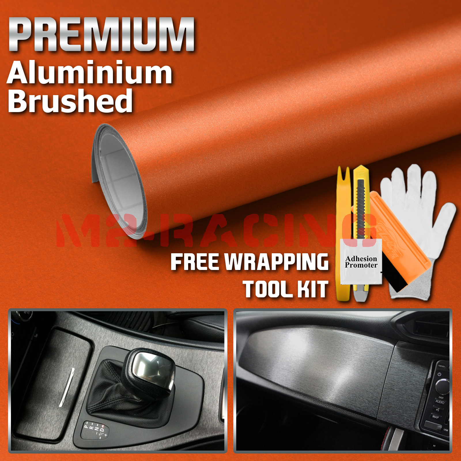 *Premium Brushed Aluminum Blue Vinyl Wrap Sticker Decal Air Release Bubble Free