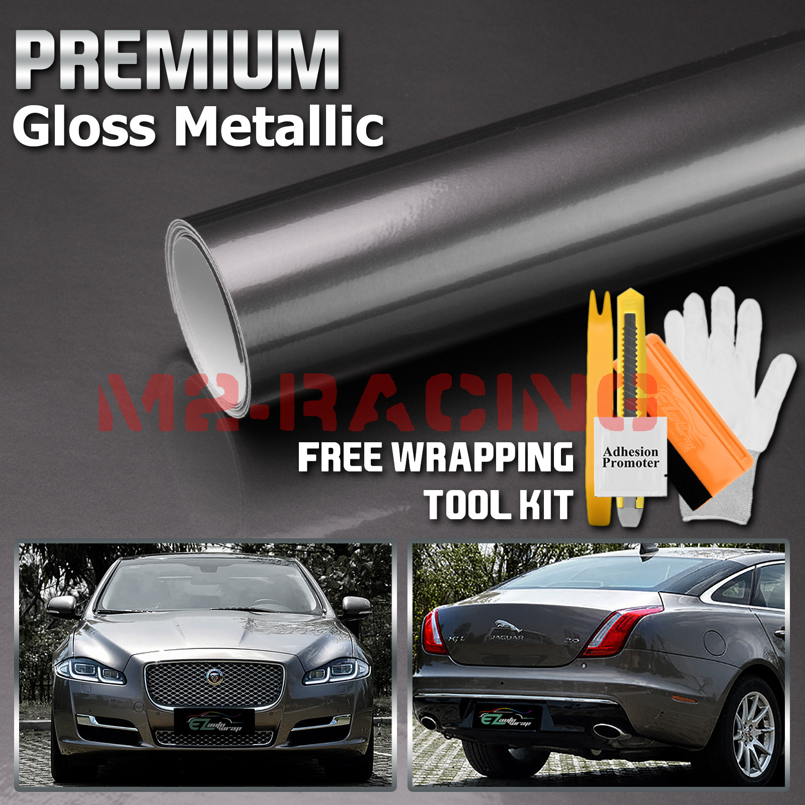 *Premium Silver High Gloss Metallic Glossy Sticker Decal Vinyl Wrap Air Release