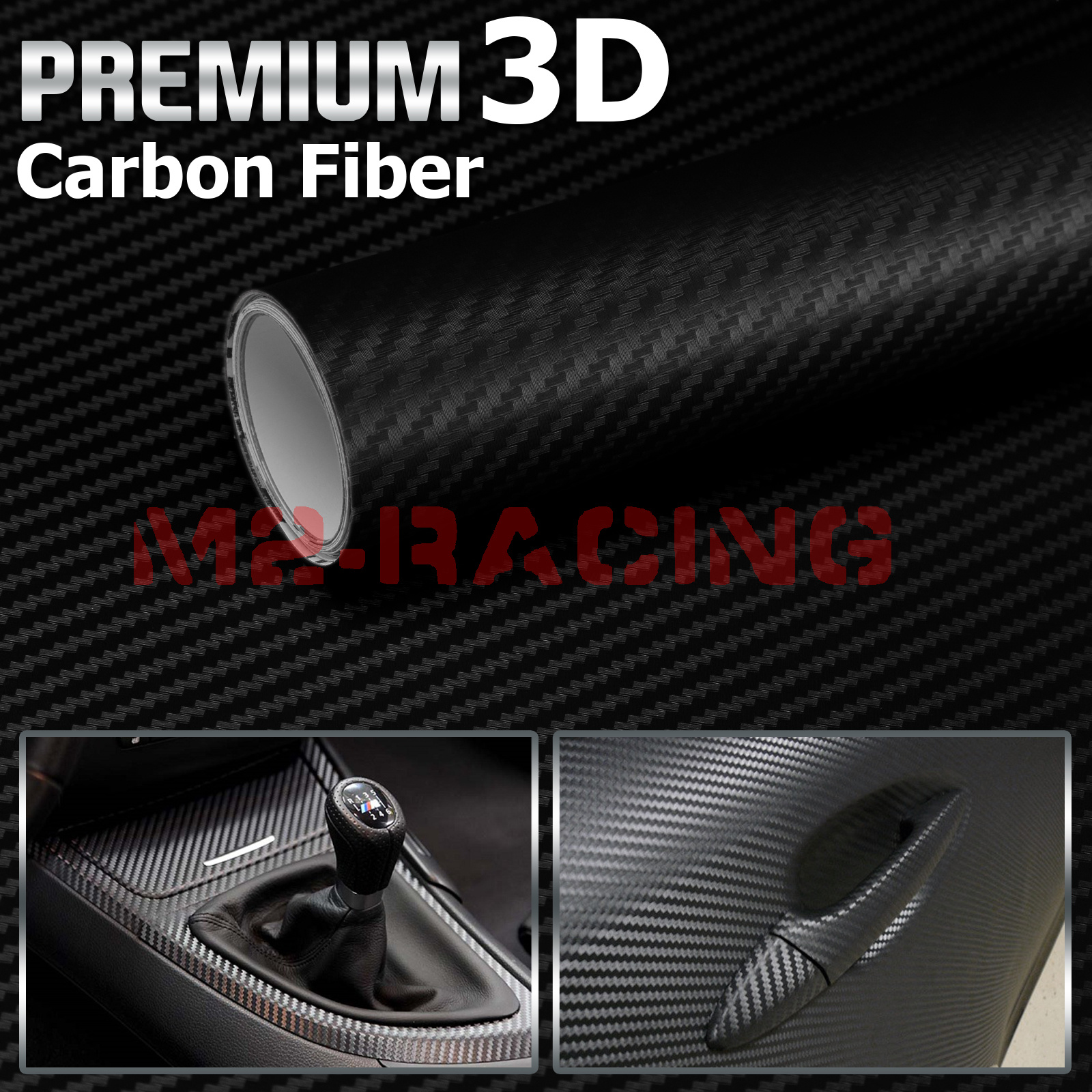 4/" x 8/" SAMPLE GRAY CARBON FIBER Texture Vinyl Wrap Sticker Decal Film Sheet