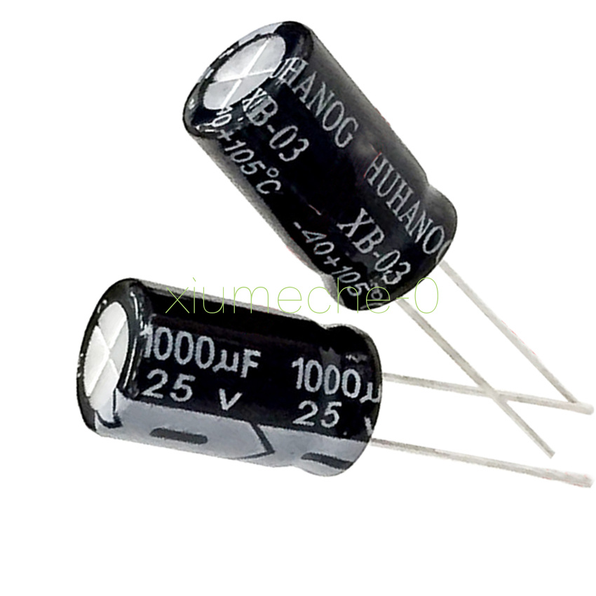 20Pcs 25V 1000uF 105C Radial Motherboard Electrolytic Capacitor 10mm x 20mm
