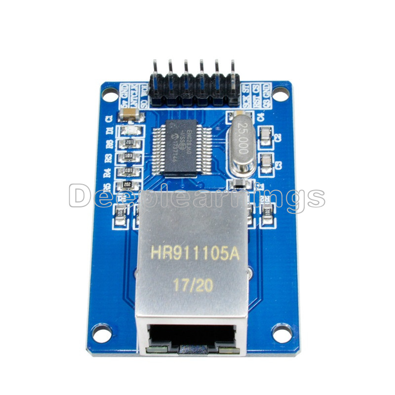 2PCS MiNi ENC28J60 Ethernet LAN Network Module For Arduino SPI AVR PIC LPC STM32