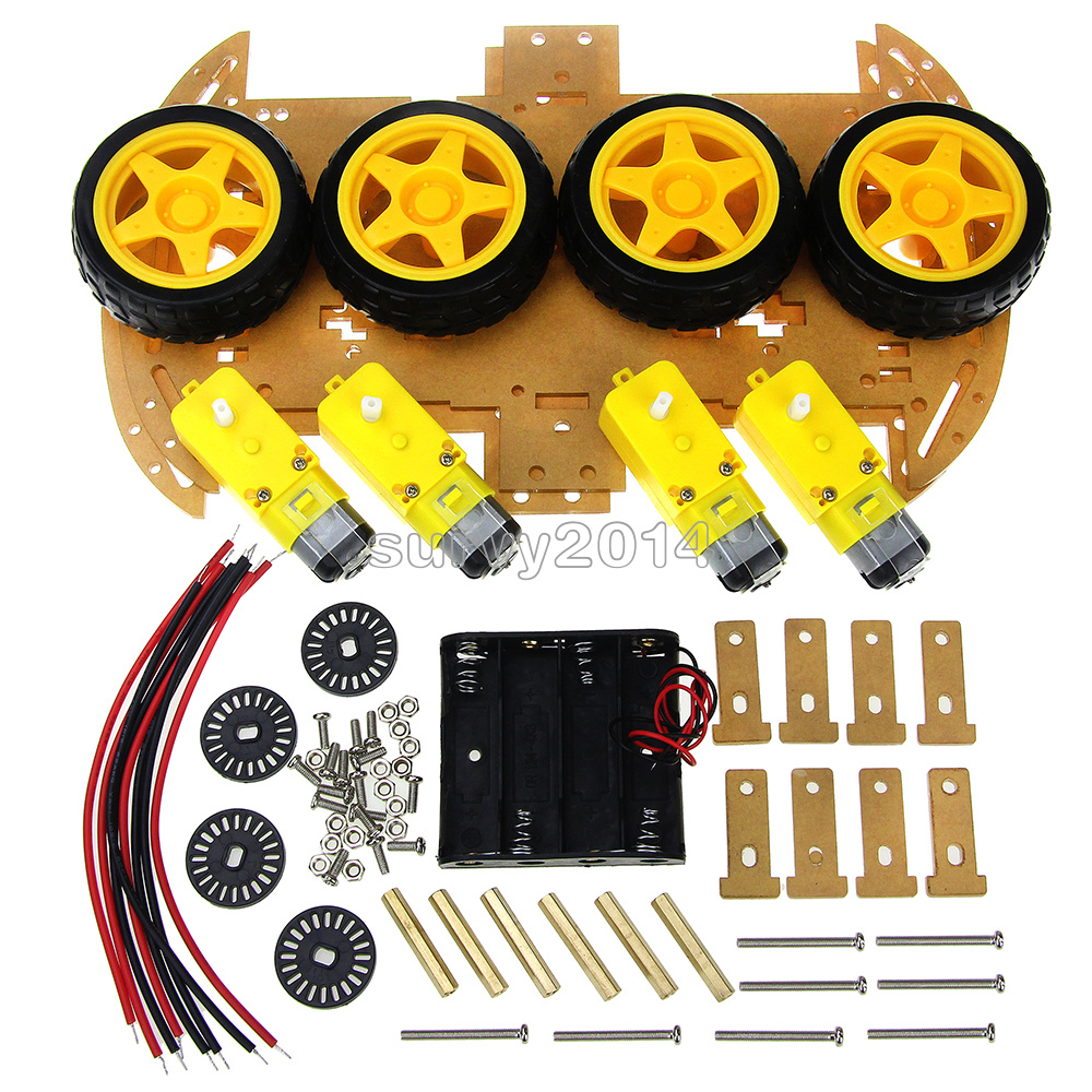 NEW 4WD Robot Smart Car Chassis Kits car with Speed Encoder for Arduino ...