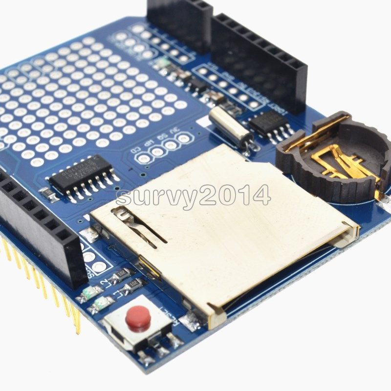2PCS Data Logger DS1307 Logging Data Recorder Shield for Arduino UNO SD Card