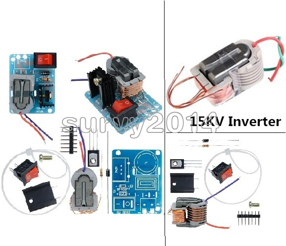 15KV Transformer Booster High Frequency High Voltage Step-up Coil Inverter Arc Igniter Module DIY